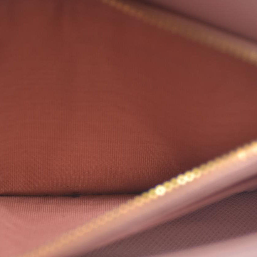 Prada  Saffiano Cahier Chain Wallet Petalo