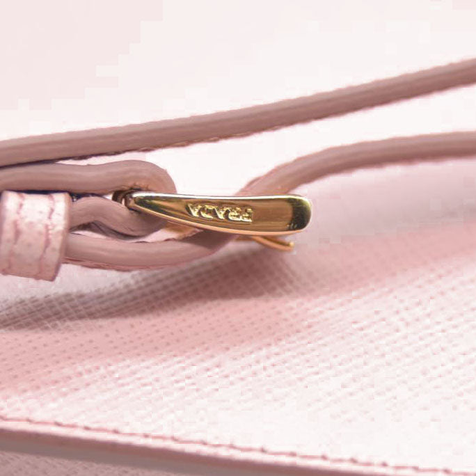 Prada  Saffiano Cahier Chain Wallet Petalo