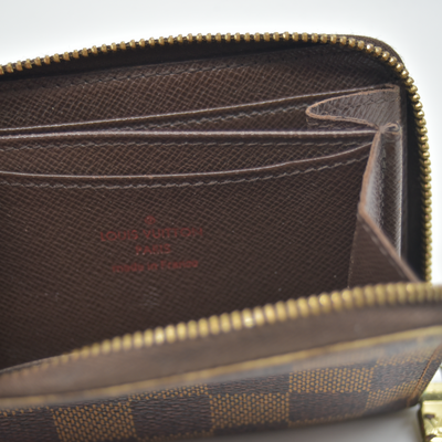 $560 2010 Louis Vuitton Damier Ebene Zippy Coin Purse CT2110