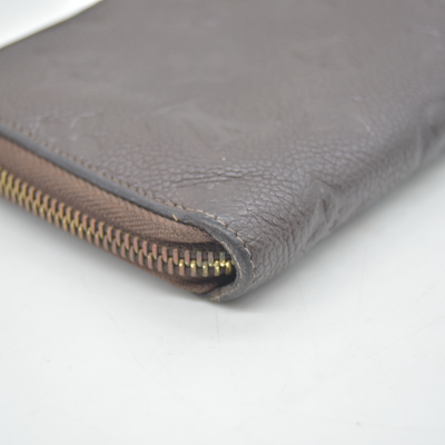 $820 2012 TS2152 Louis Vuitton Terre Monogram Empreinte Leather Secret Compact Wallet