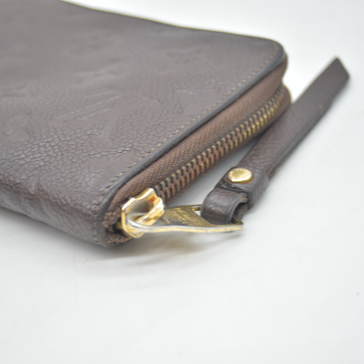 $820 2012 TS2152 Louis Vuitton Terre Monogram Empreinte Leather Secret Compact Wallet