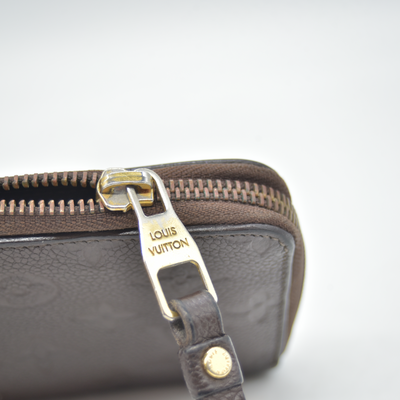 $820 2012 TS2152 Louis Vuitton Terre Monogram Empreinte Leather Secret Compact Wallet