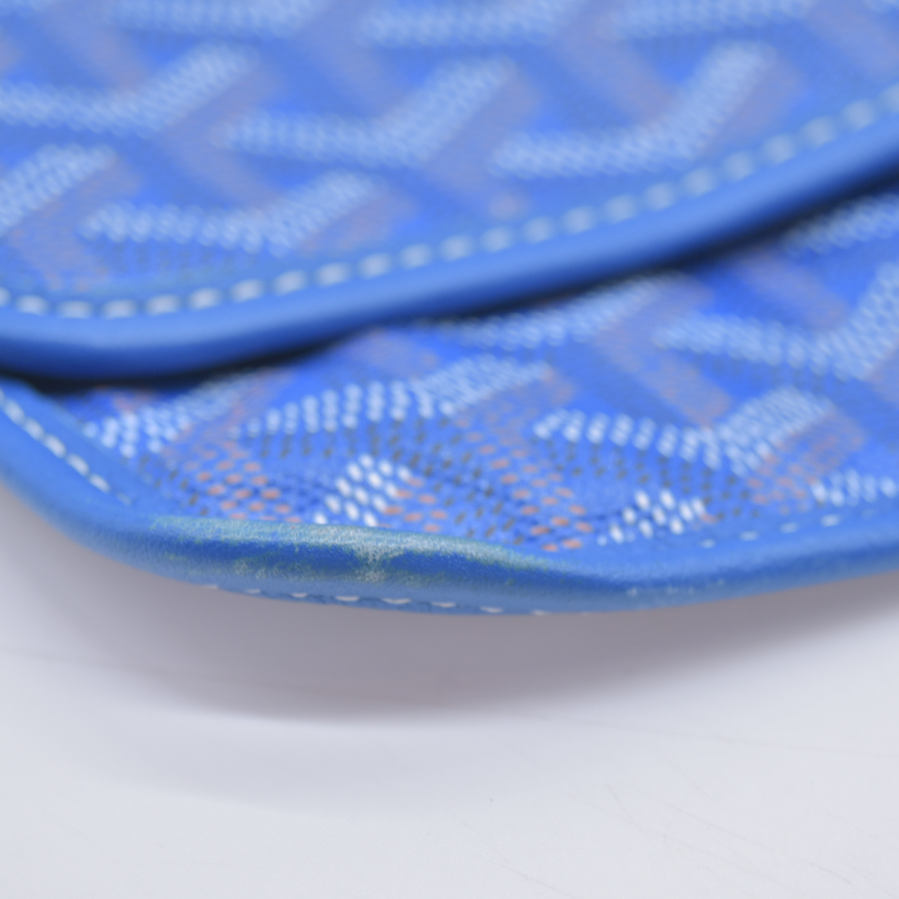 $1890 2015 Goyard Goyardine Saint Louis PM Sky Blue 10021130