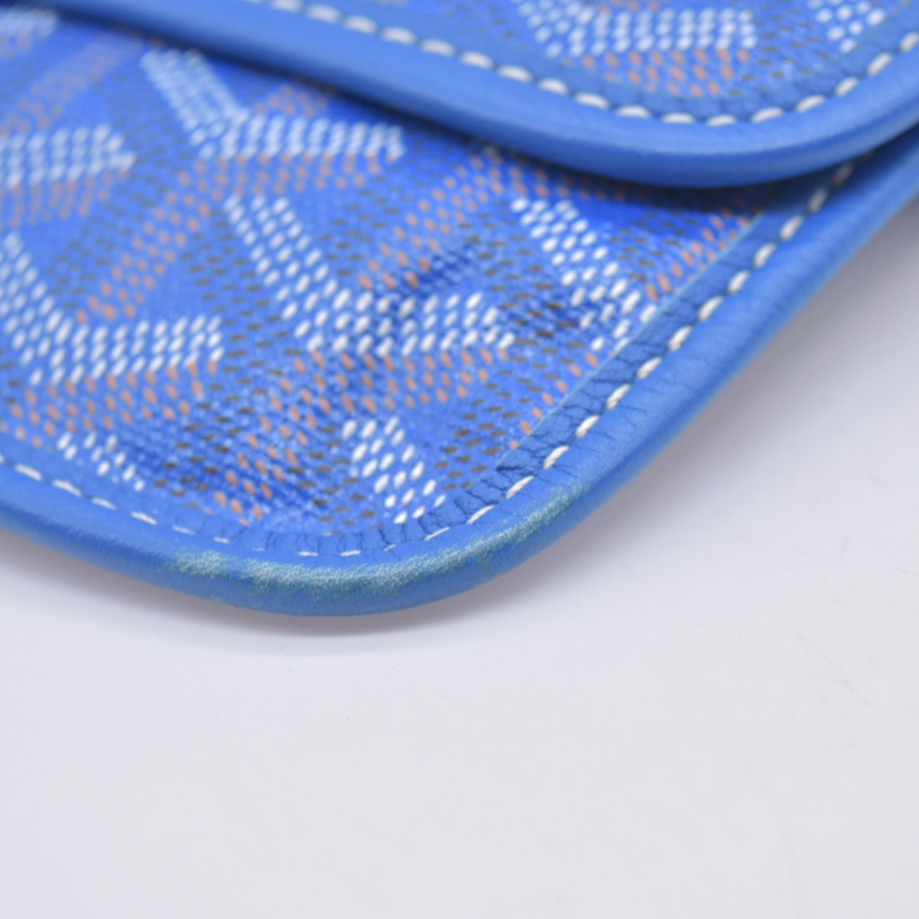 $1890 2015 Goyard Goyardine Saint Louis PM Sky Blue 10021130