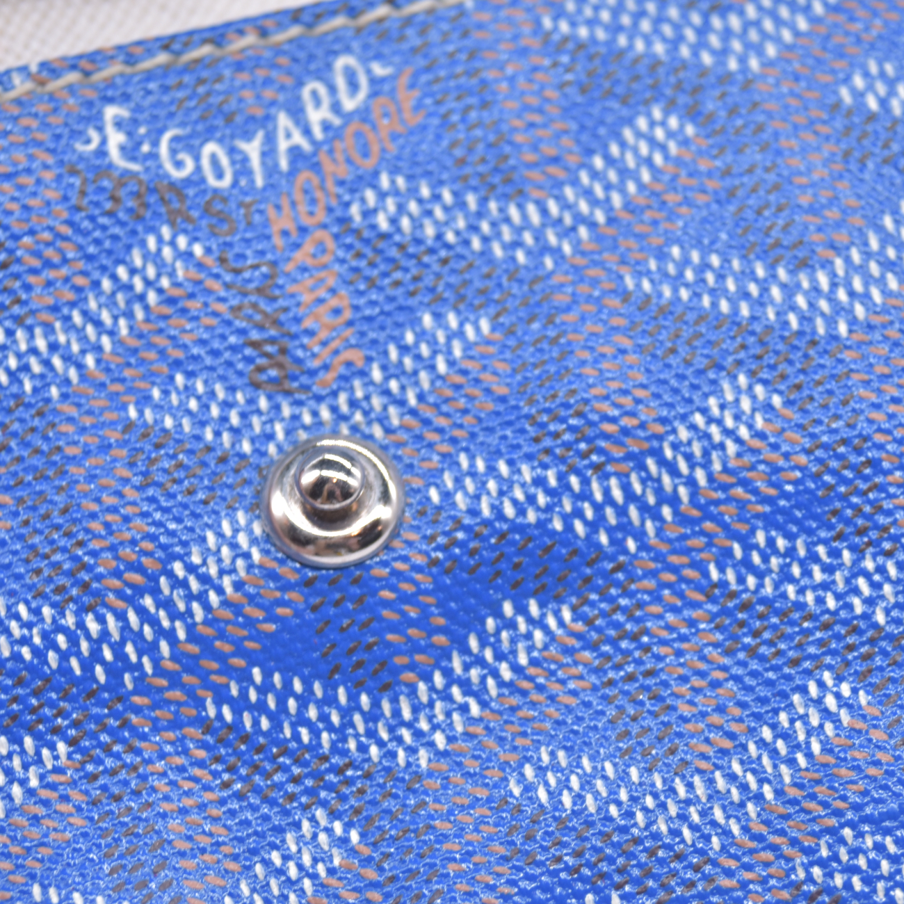 $1890 2015 Goyard Goyardine Saint Louis PM Sky Blue 10021130