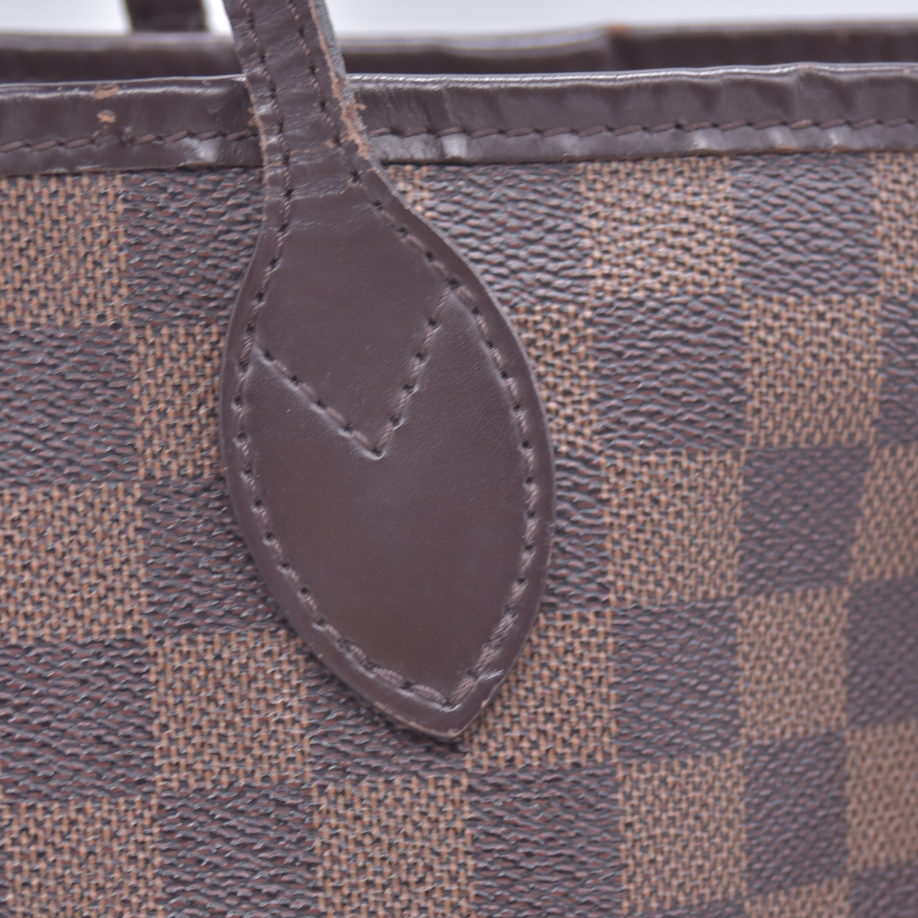 $2240 2018 Louis Vuitton Damier Ebene Neverfull MM Rose Ballerine with Pouch 10021111 SD2168