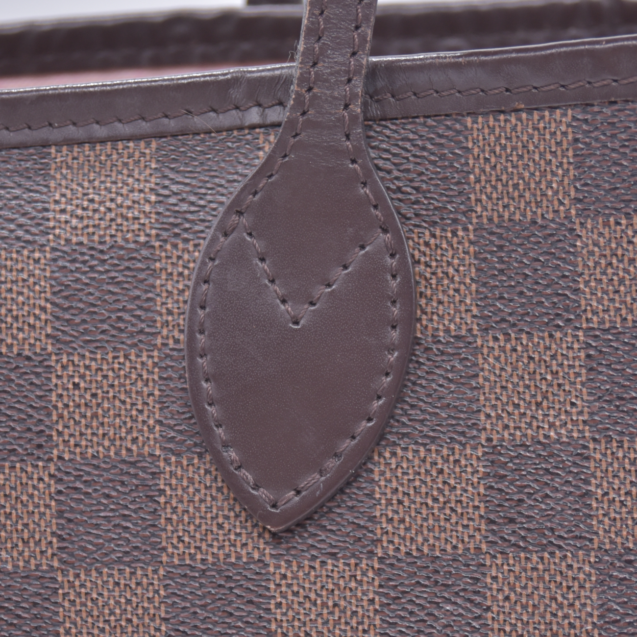 $2240 2018 Louis Vuitton Damier Ebene Neverfull MM Rose Ballerine with Pouch 10021111 SD2168