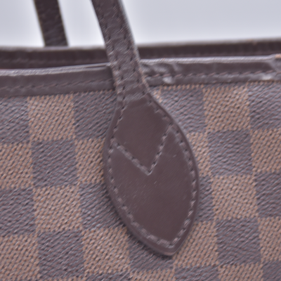 $2240 2018 Louis Vuitton Damier Ebene Neverfull MM Rose Ballerine with Pouch 10021111 SD2168