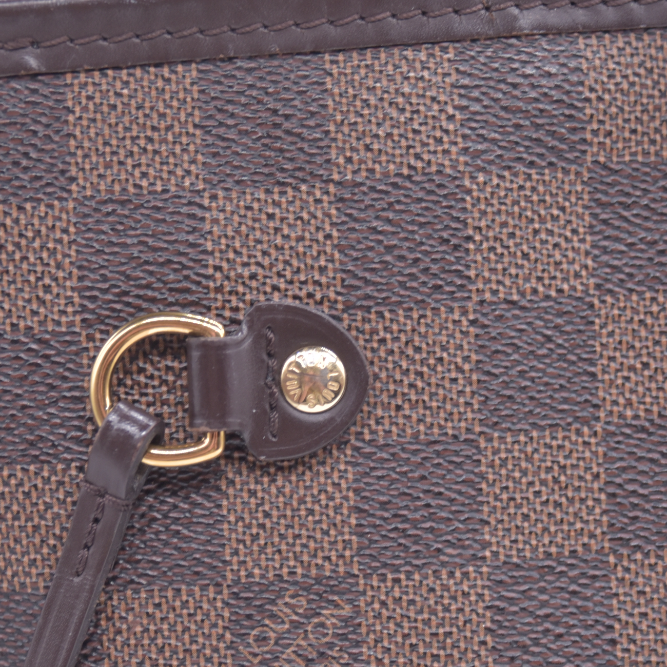 $2240 2018 Louis Vuitton Damier Ebene Neverfull MM Rose Ballerine with Pouch 10021111 SD2168