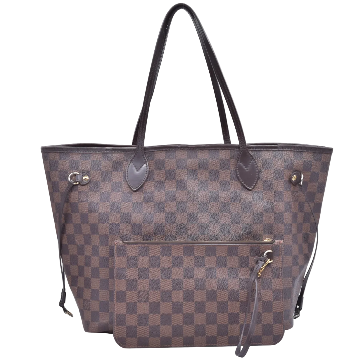 $2240 2015 Louis Vuitton Damier Ebene Neverfull MM with Pouch SF5105 10021107