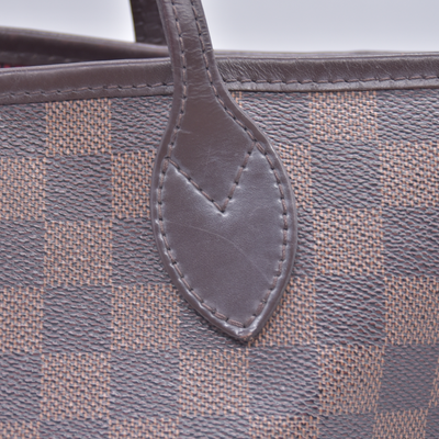 $2240 2015 Louis Vuitton Damier Ebene Neverfull MM with Pouch SF5105 10021107