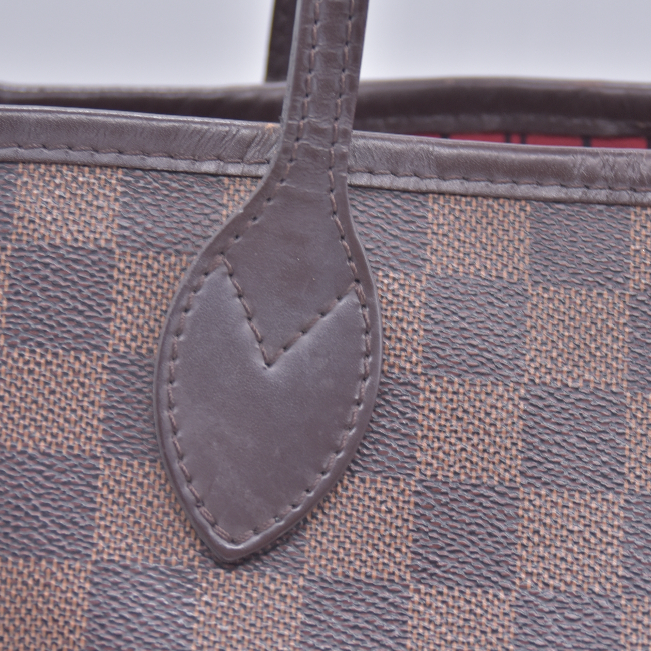 $2240 2015 Louis Vuitton Damier Ebene Neverfull MM with Pouch SF5105 10021107