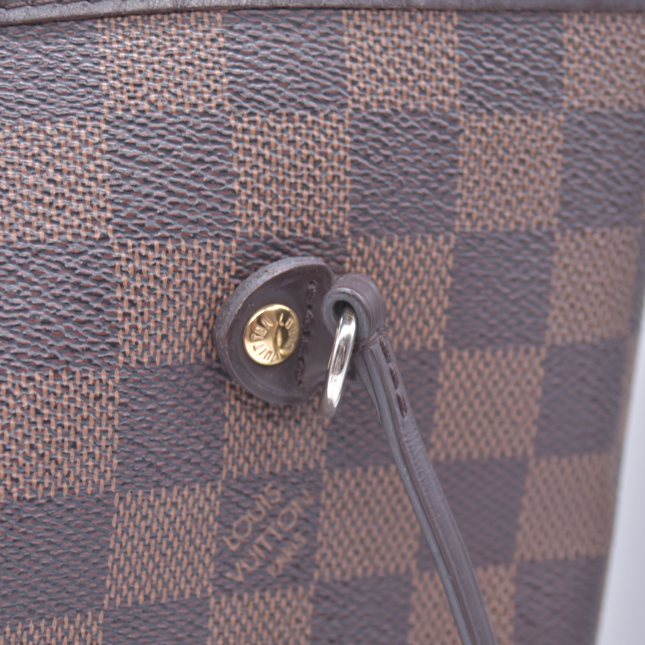 $2240 2015 Louis Vuitton Damier Ebene Neverfull MM with Pouch SF5105 10021107