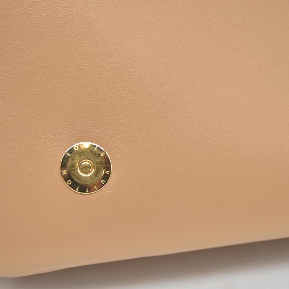 $3150 Louis Vuitton Lambskin Embossed Monogram Pochette Coussin Camel Color Transfer 10020331