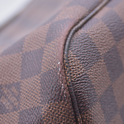 $2240 2015 Louis Vuitton Damier Ebene Neverfull MM with Pouch SF5105 10021107