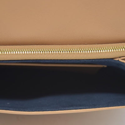 $3150 Louis Vuitton Lambskin Embossed Monogram Pochette Coussin Camel Color Transfer