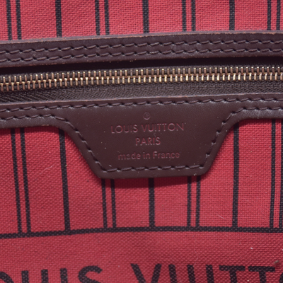 $2240 2015 Louis Vuitton Damier Ebene Neverfull MM with Pouch SF5105 10021107