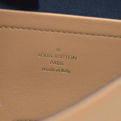 $3150 Louis Vuitton Lambskin Embossed Monogram Pochette Coussin Camel Color Transfer