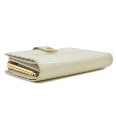 $795 2008 LOUIS VUITTON Monogram Vernis French Kiss Lock Cream MI1058 CONSIGNMENT 10020963