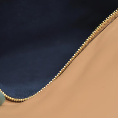 $3150 Louis Vuitton Lambskin Embossed Monogram Pochette Coussin Camel Color Transfer