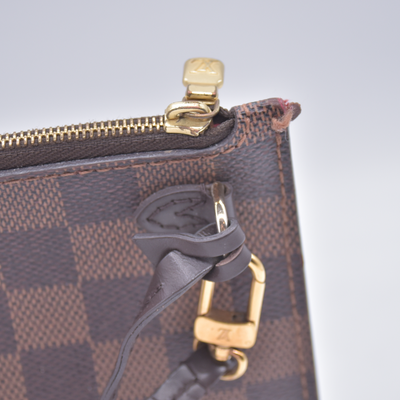 $2240 2015 Louis Vuitton Damier Ebene Neverfull MM with Pouch SF5105 10021107