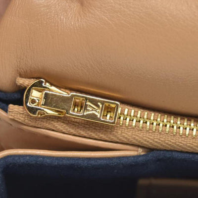$3150 Louis Vuitton Lambskin Embossed Monogram Pochette Coussin Camel 10020376