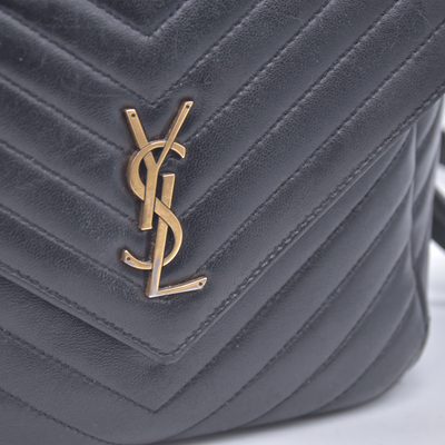 $2850 2022 Saint Laurent Lambskin Matelasse Monogram Joe Backpack Black 10021113