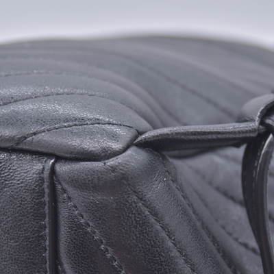 $2850 2022 Saint Laurent Lambskin Matelasse Monogram Joe Backpack Black 10021113