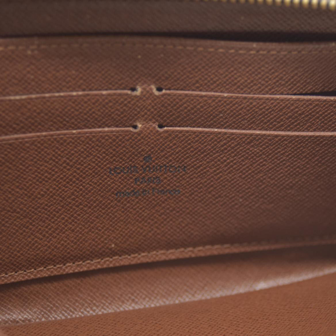 Louis Vuitton Zippy Zip Around Long Wallet Purse Brown SP2152