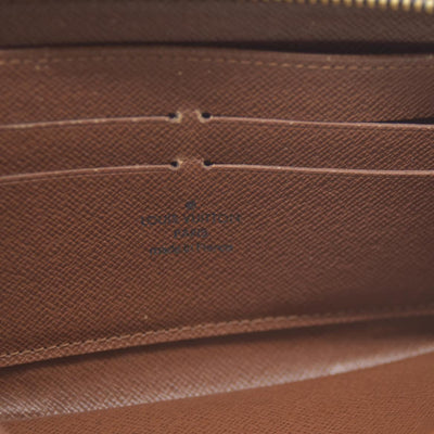 Louis Vuitton Zippy Zip Around Long Wallet Purse Brown SP2152