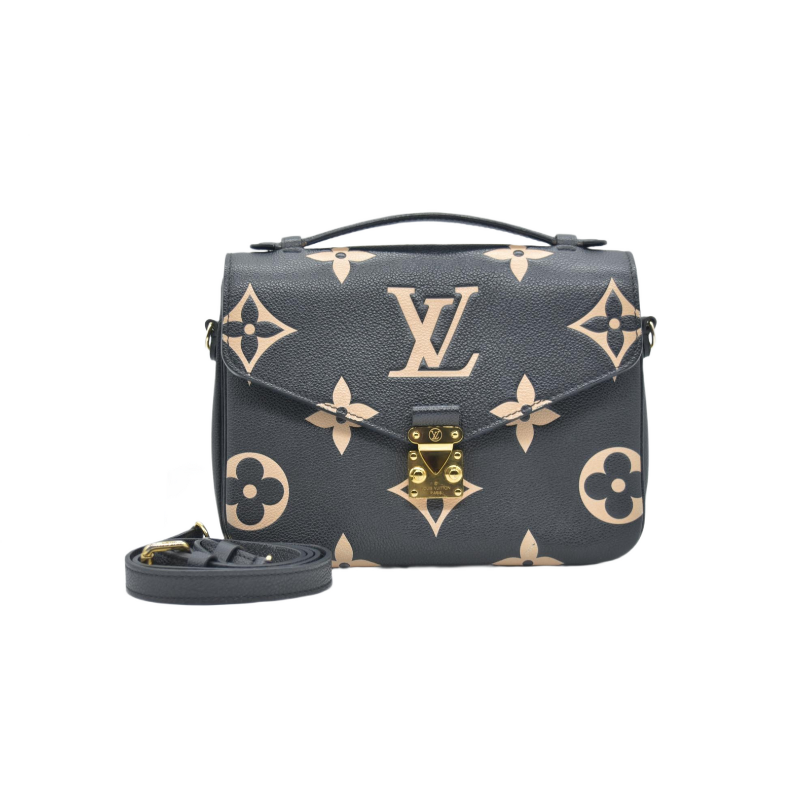 $3300 Louis Vuitton BiColor Pochette Metis Black Cream