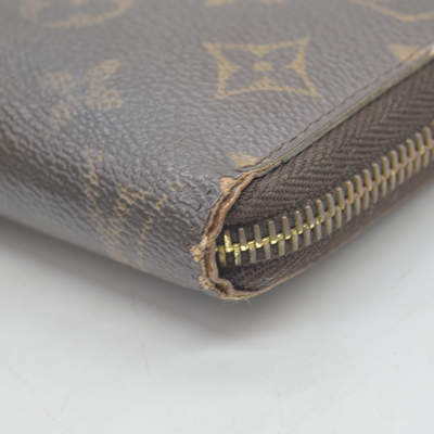 $915 2010 LOUIS VUITTON Monogram Zippy Wallet Brown CA2130