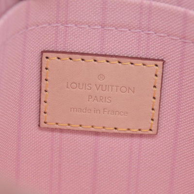 $600 Louis Vuitton Damier Azur Neverfull MM GM Pochette Rose Ballerine RFID CONSIGNMENT