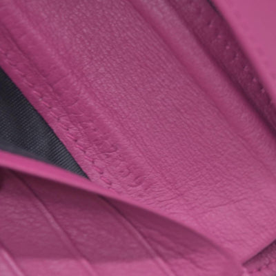 $400 Saint Laurent Classic Y Compact Trifold Wallet Fuchsia CONSIGNMENT