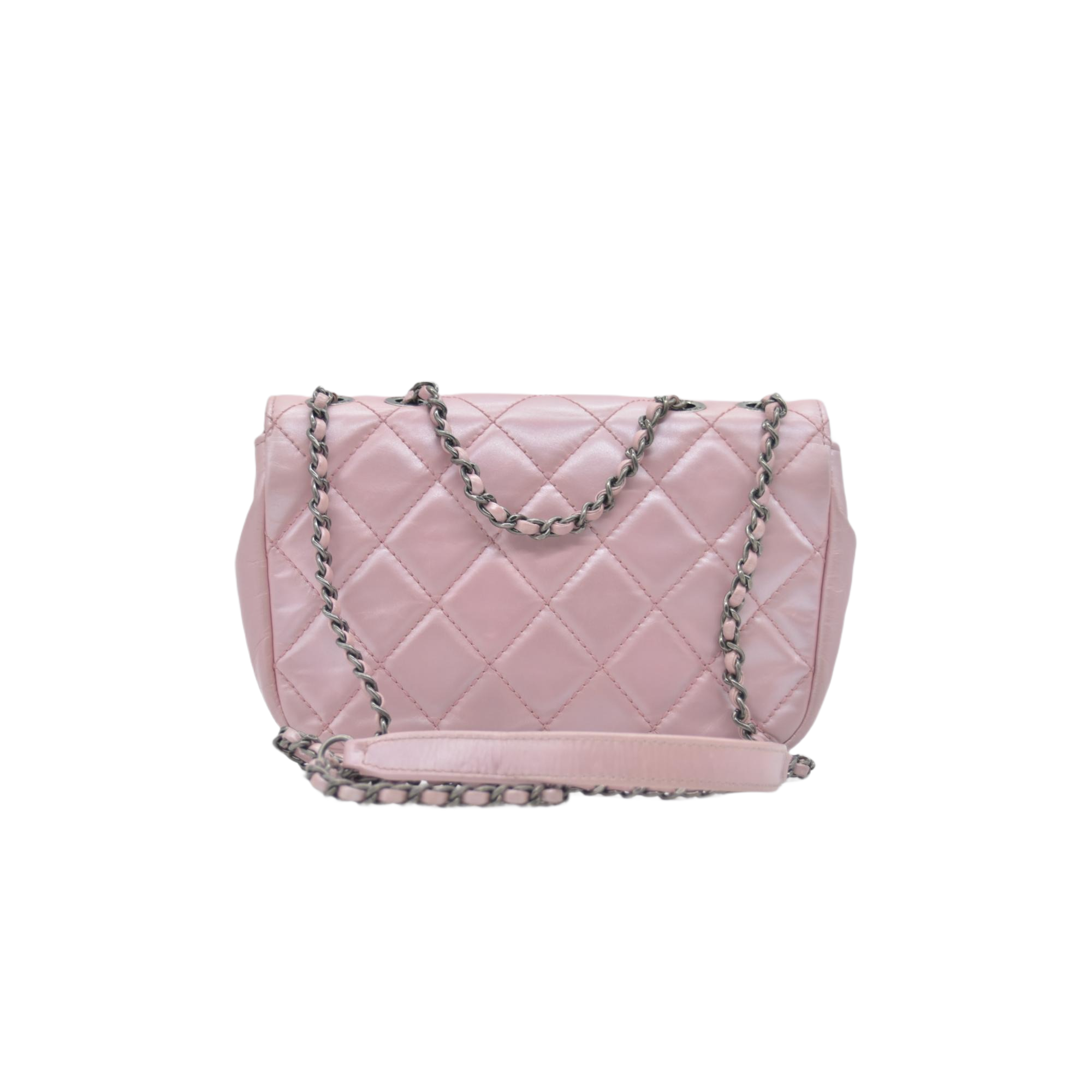 $3200 Chanel  Coco Pleats Flap Bag Pink