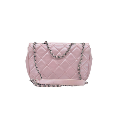 $3200 Chanel  Coco Pleats Flap Bag Pink