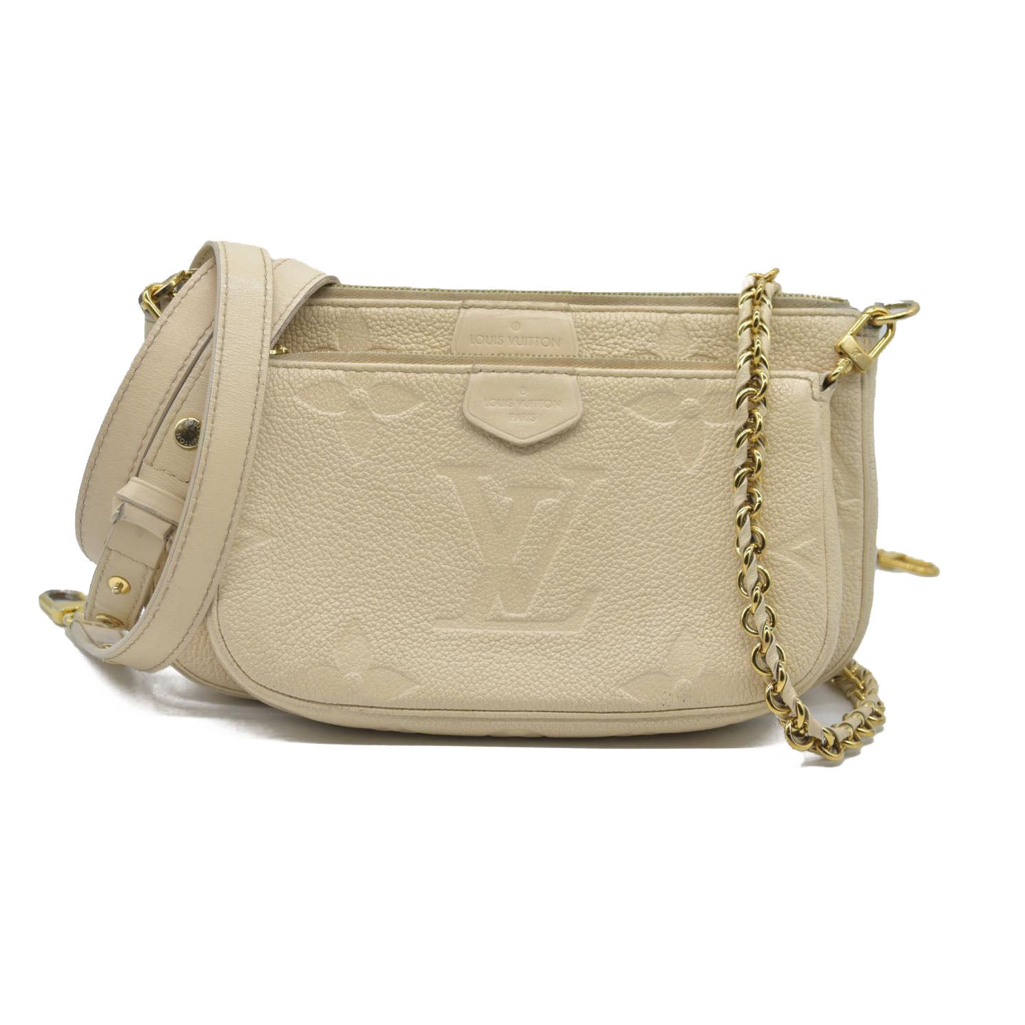 $3100 Louis Vuitton Monogram Giant Multi-Pochette Accessoires Cream