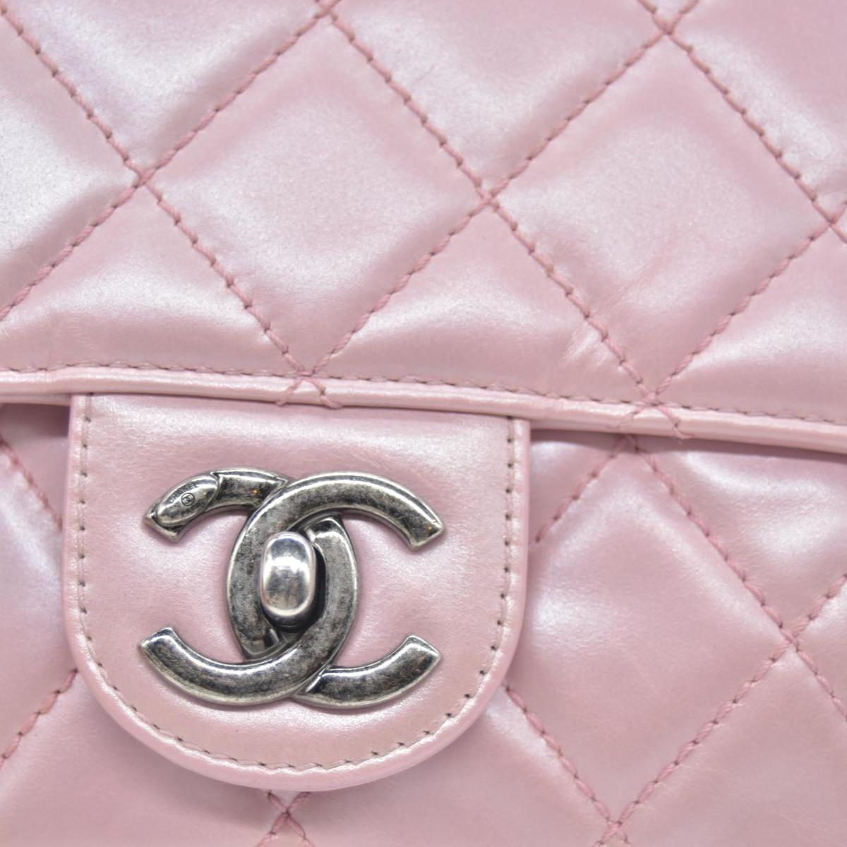 $3200 Chanel  Coco Pleats Flap Bag Pink
