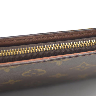 Louis Vuitton Monogram Porte Monnaie Zippy Long Wallet Brown CA0928