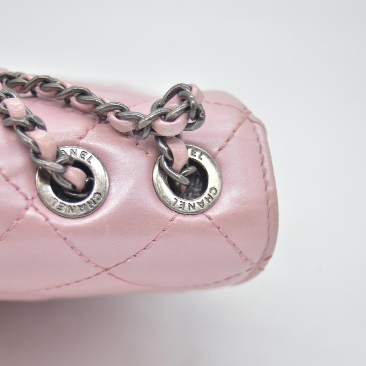 $3200 Chanel  Coco Pleats Flap Bag Pink 10020380