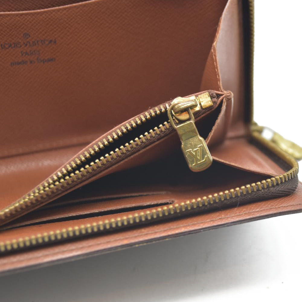 Louis Vuitton Monogram Porte Monnaie Zippy Long Wallet Brown CA0928