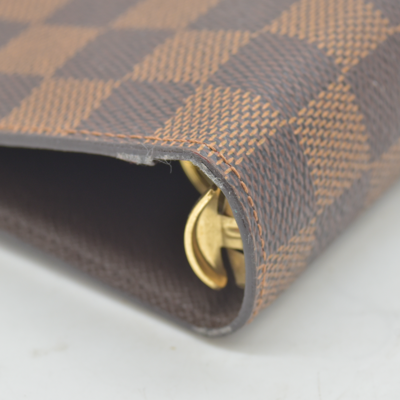 $755 2011 Louis Vuitton Damier Ebene Medium Ring Agenda Cover SP4101