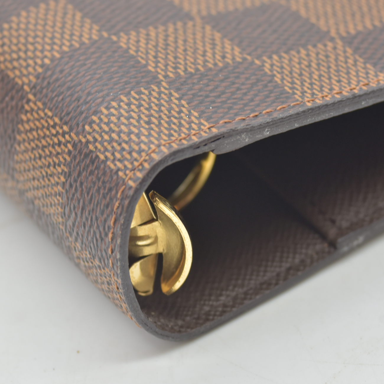 $755 2011 Louis Vuitton Damier Ebene Medium Ring Agenda Cover SP4101