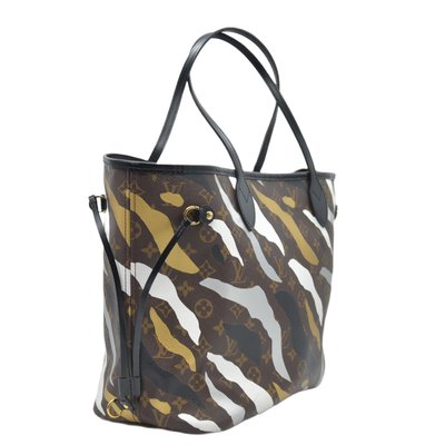 $2550 Louis Vuitton x LoL Monogram Neverfull MM Gold Silver