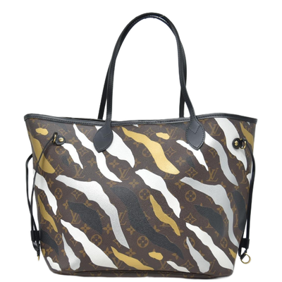 $2550 Louis Vuitton x LoL Monogram Neverfull MM Gold Silver