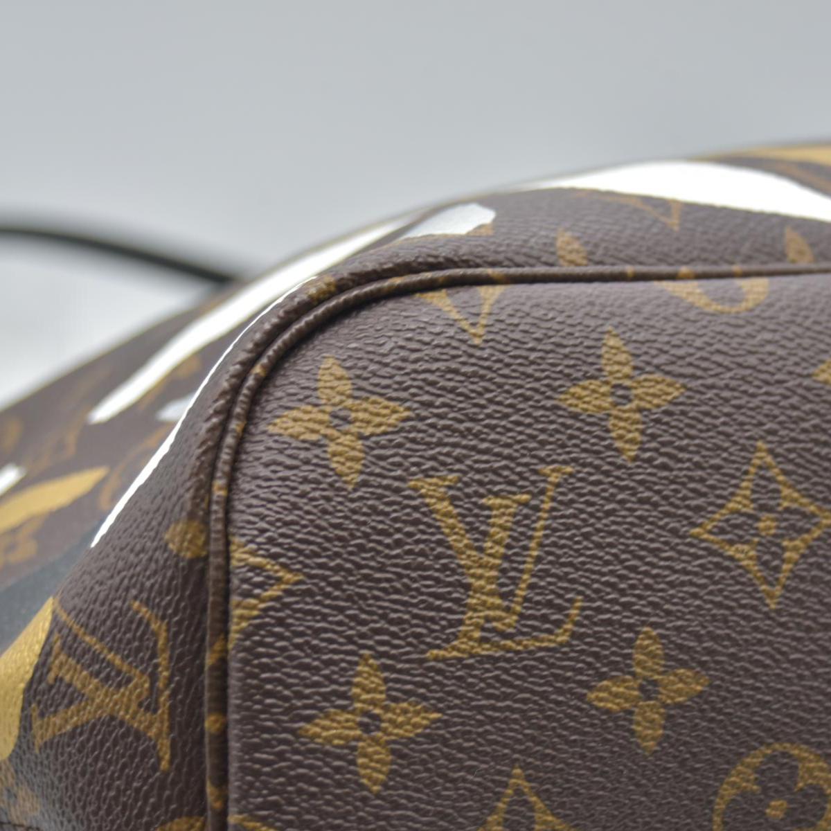$2550 Louis Vuitton x LoL Monogram Neverfull MM Gold Silver