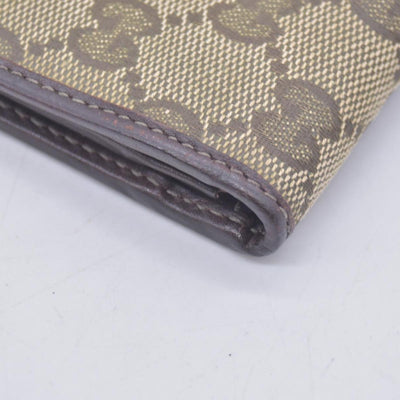 Gucci Beige Green GG Canvas Web Continental Wallet CONSIGNMENT