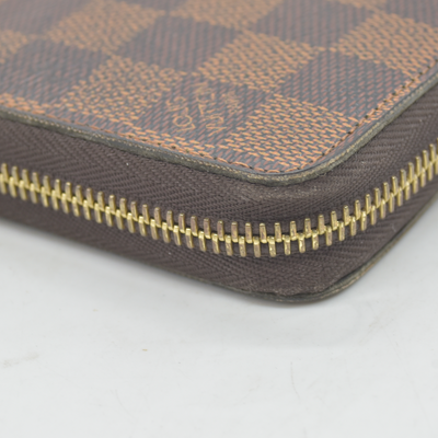 $915 2014 Louis Vuitton Damier Ebene Zippy Wallet MI4144