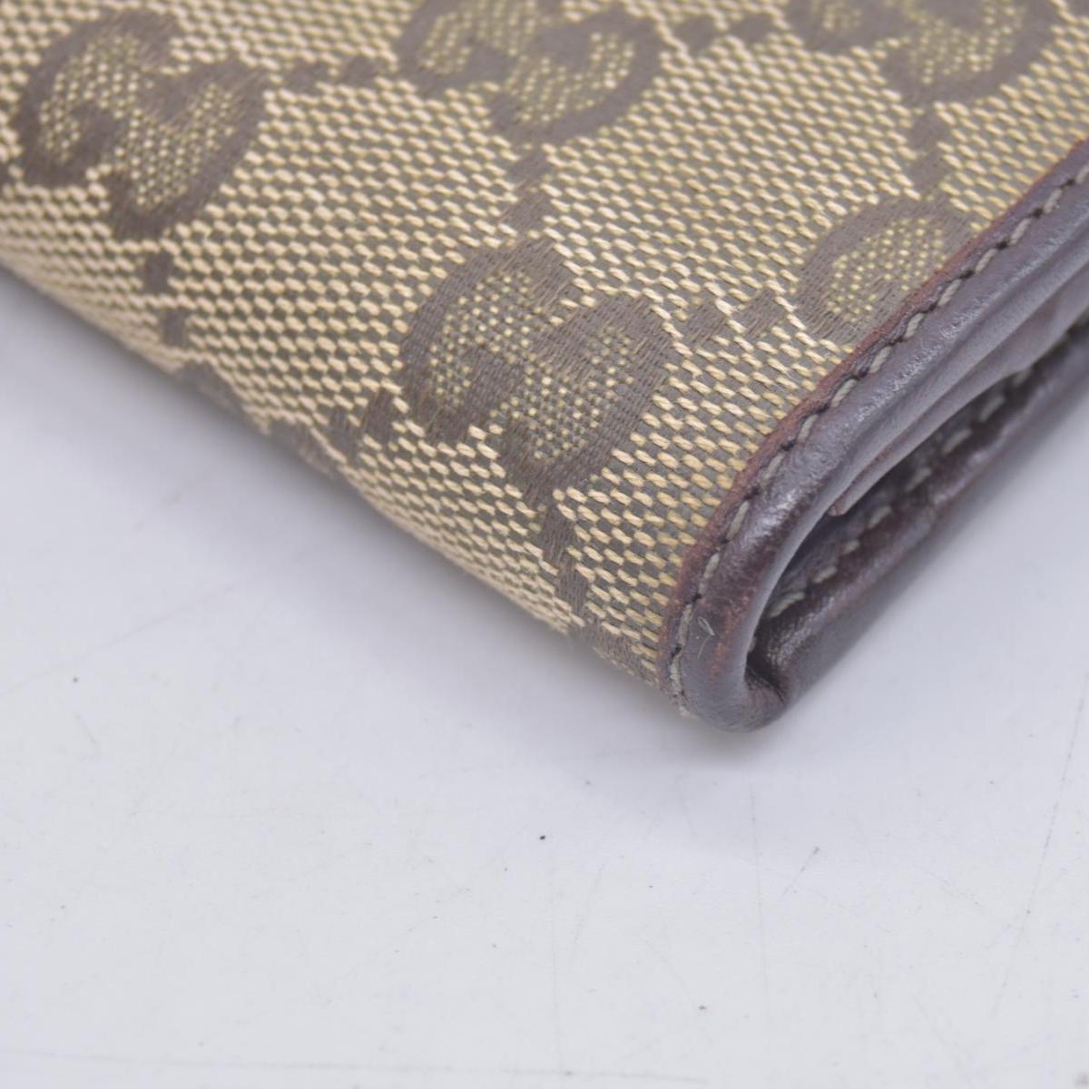 Gucci Beige Green GG Canvas Web Continental Wallet CONSIGNMENT
