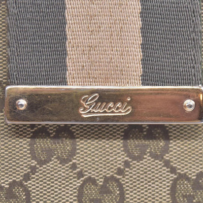 Gucci Beige Green GG Canvas Web Continental Wallet CONSIGNMENT